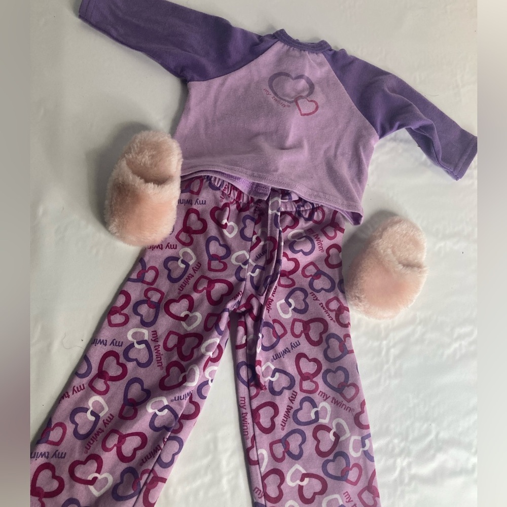 My Twinn Doll Girl Outfit pajama set slippers for the 23" Doll